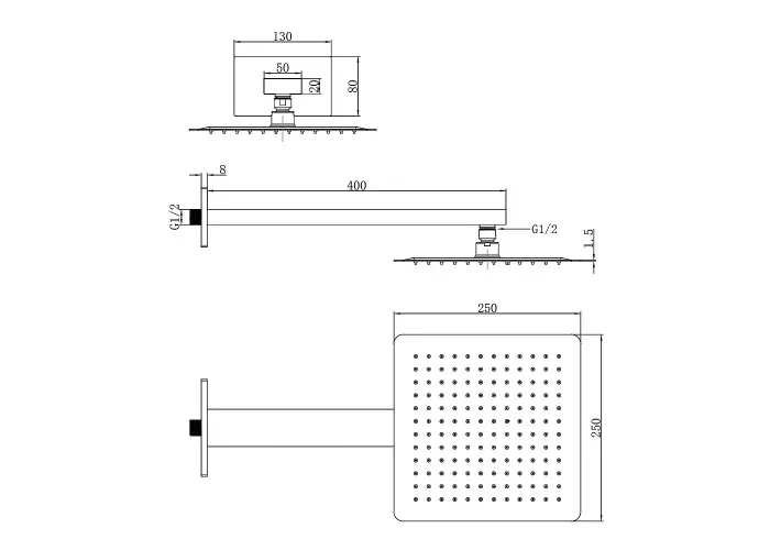 Душова система настінна DEVIT Flow бронза D113000000120GM