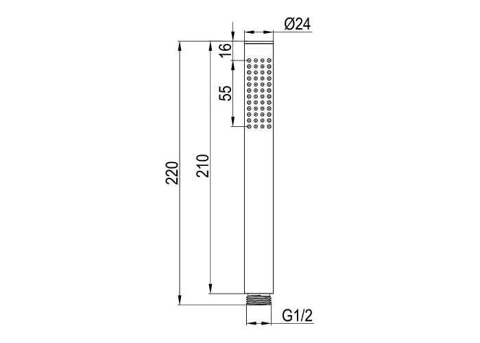 Flow Ручна лійка, 1 режим струменю, gun metal DEVIT бронза D113000000210GM