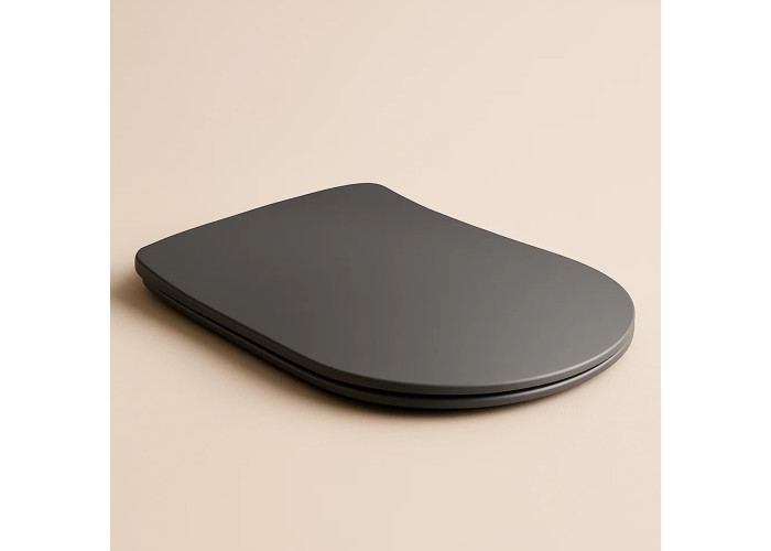 5391 31 Nolita Кришка д/унітазу SLIM, soft close, quick release, чорний матовий (1 сорт)