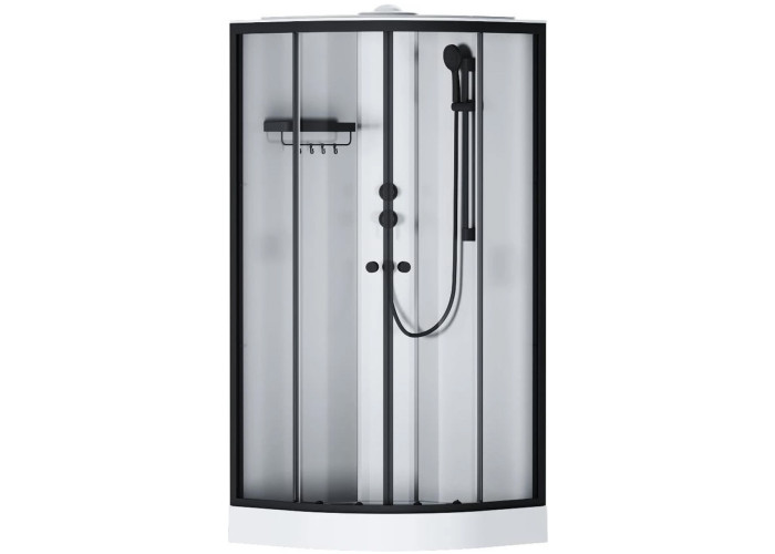 W94C-401-090BT X-Joy, Душова кабіна 90x90, профіль чорний матовий, скло прозоре (1 сорт)