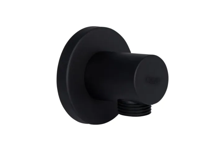 Акційний набір Qtap 1+1=3: Підключення для шлангу Spojeni Matt Black, округле QTCRBB030