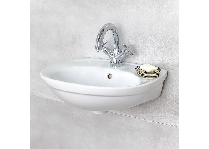K44-137 EKO 2000 Раковина 50 з отвором для змішувача, білий глянець (плівка) (1 сорт)