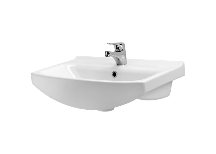 K119-081 Умивальник меблевий CERSANIA 50 ONE HOLE з отвором для змішувача, з переливом, білий глянець (плівка) ( CCWF1009890001 ) (1 сорт)