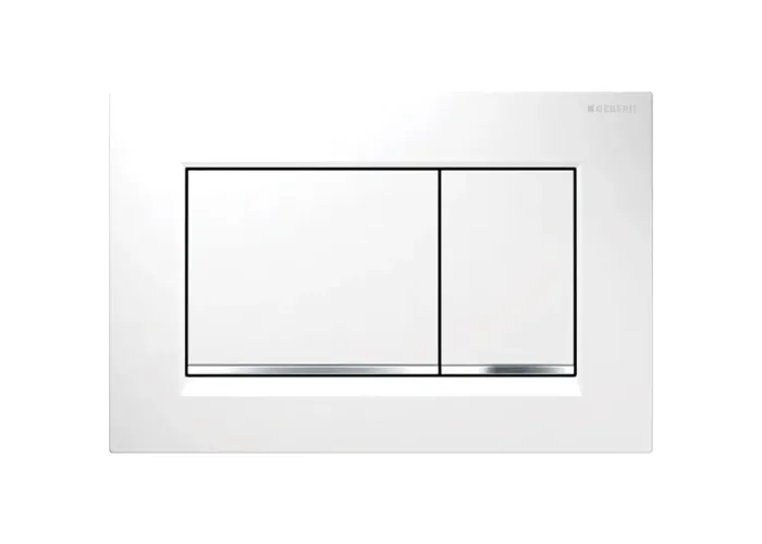 Sigma20 square клавіша, біла/глянцевий хром Geberit білий 115.883.KJ.1