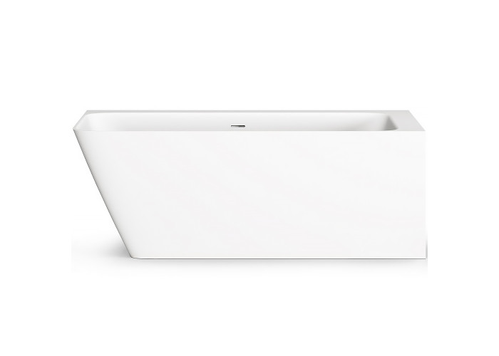 VAQUACOSA/00 QUADRO CORNER A Ванна кутова 160х75 см, з литого (штучного) каменю Silkstone, для монтажу в правий кут, колір білий мат (1 сорт)