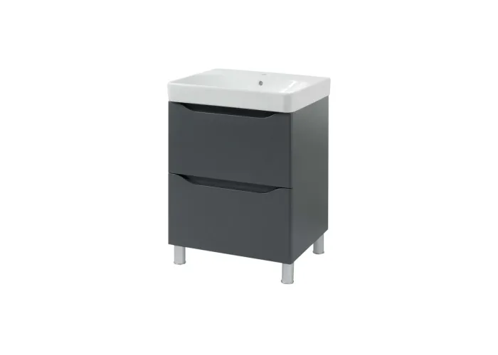 Шафка з умивальником 60 Smile Square Grey matt SM-60 НС+500.229.01.1 Air-Line