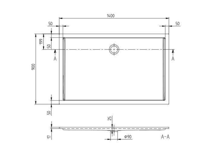 uDQ1490FFL2V-01  душовий піддон Stone White CeramicPlus, біла (1 сорт)