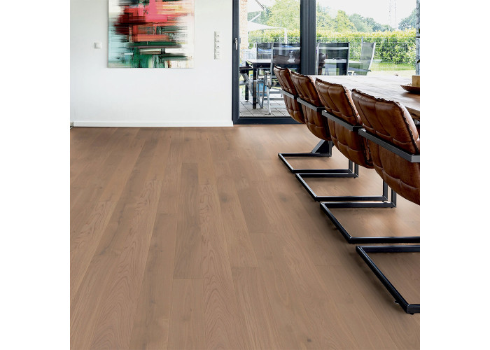 Паркетна дошка Oak Shiraz* plank, taupe, balanced, matt lacquered (1 сорт)