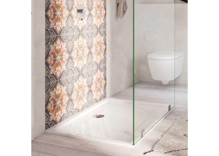 uDQ1490FFL2V-01  душовий піддон Stone White CeramicPlus, біла (1 сорт)