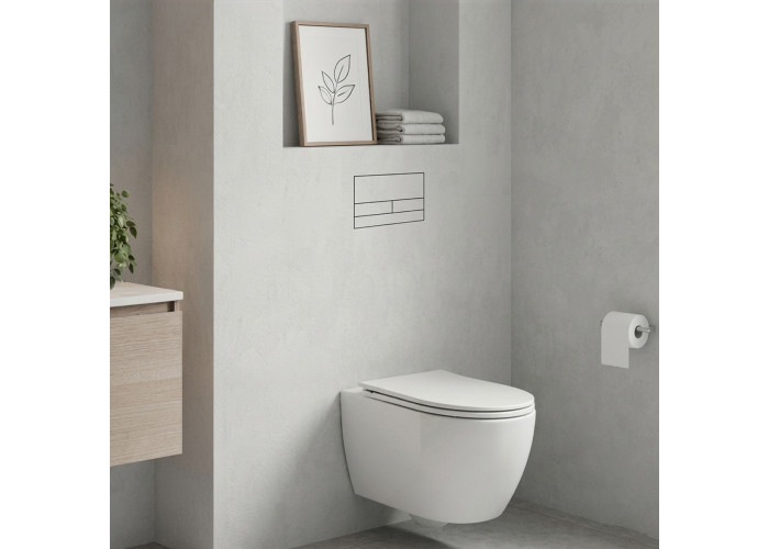 E10053 Кноппка M2 PRO для Tece, Vitra,Cersanit, Jomotech, Delta з розсхідниками (1 сорт)
