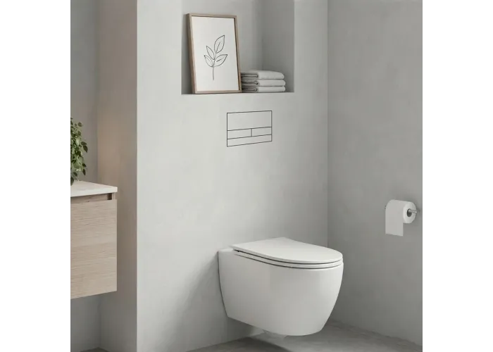 Кноппка M2 PRO для Tece, Vitra,Cersanit, Jomotech, Delta з розсхідниками EDPLIT білий E10053