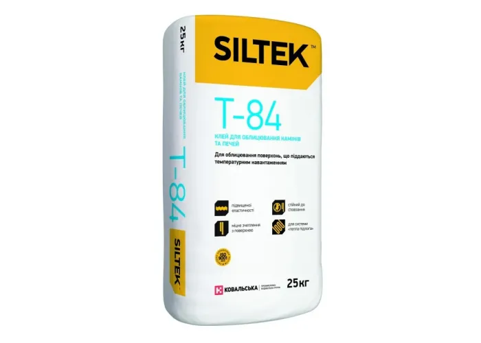 Клей для облицювання камінів та печей Siltek T-84 (25 кг)