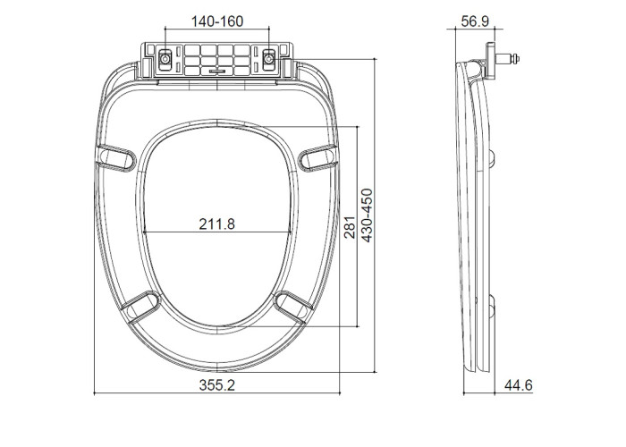 3013146/3013133/8190016 SMART/SHEFFIELD/ANTIQUE Кришка д/компакту 3010146, soft-close, з метал. кріпл (1 сорт)