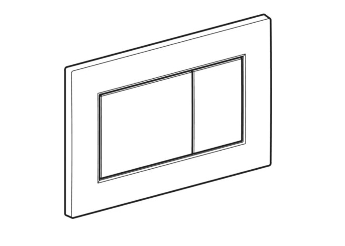 Sigma01 square Клавіша змиву, подвійний змив, чорний глянець Geberit 115.660.DW.1