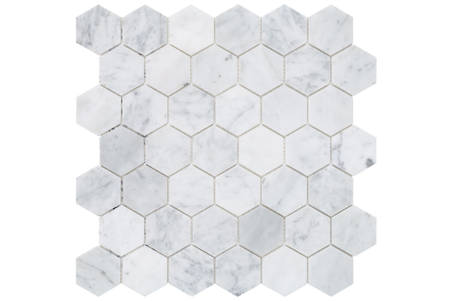 C-MOS HEXAGON BIANCO CARRARA POL (1 сорт)