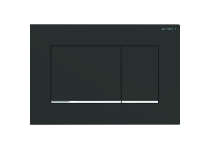 Sigma20 (ex Sigma30) square клавіша змиву, подвійний змив, чорний мат/хром глянець Geberit 115.883.14.1