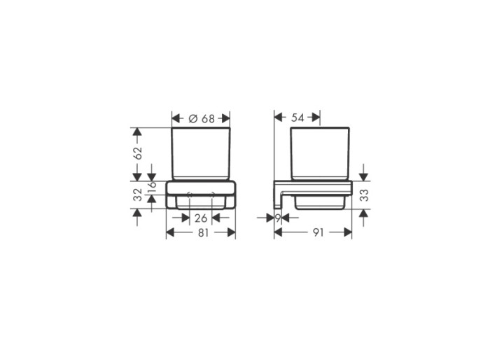AddStoris Склянка, чорний матовий Hansgrohe 41749670