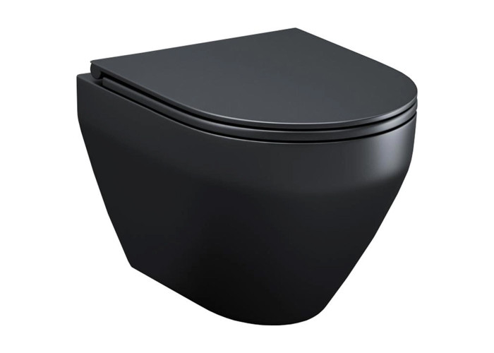 C701700MBSC SPIRIT V2.0  Унітаз підвісний FlashClean з кришкою, чорний матовий (1 сорт)