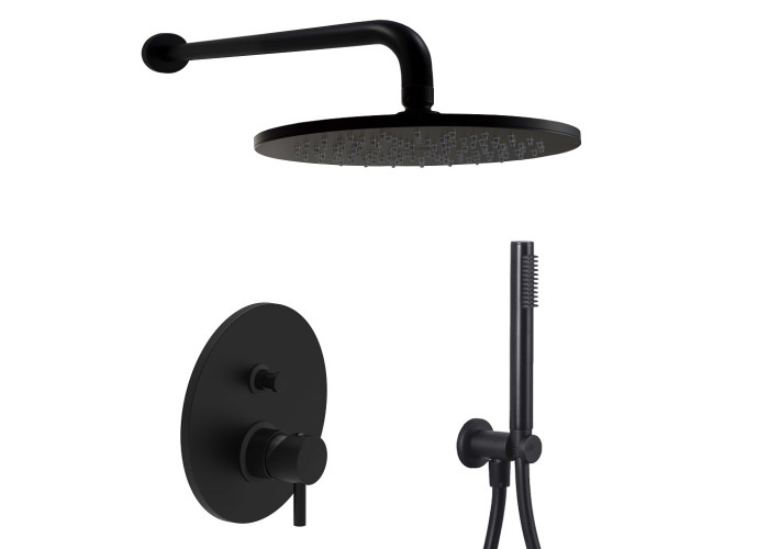 KITLIG015NO  LIGHT Комплект душової системи, внутрішній монтаж, чорний (1 сорт)