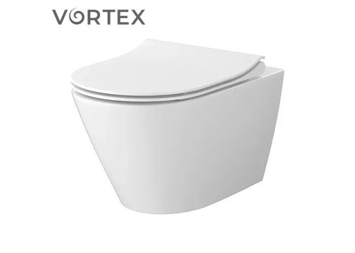Унітаз підвісний City Pro Vortex з кришкою Slim дюропласт SZCZ1003406324 Cersanit
