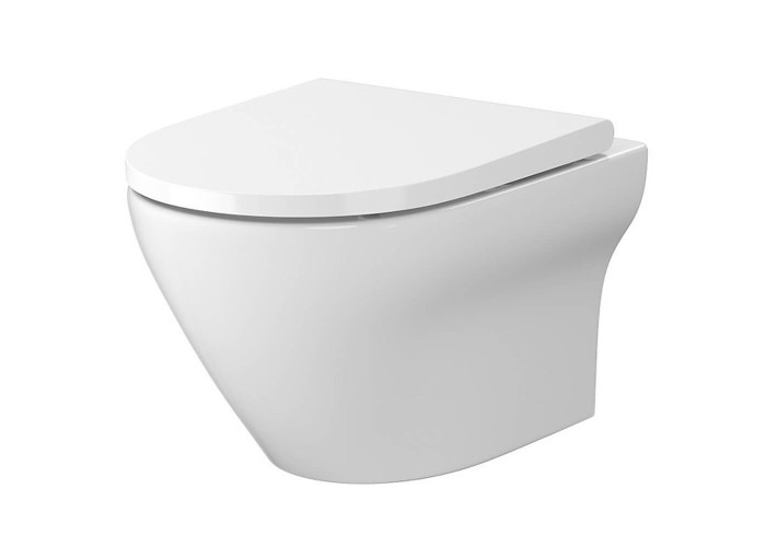 S701-472 СЕТ B331 LARGA Унітаз підвісний EW CLEANON + кришка дюропласт SLIM з механізмом плавного закривання (1 сорт)