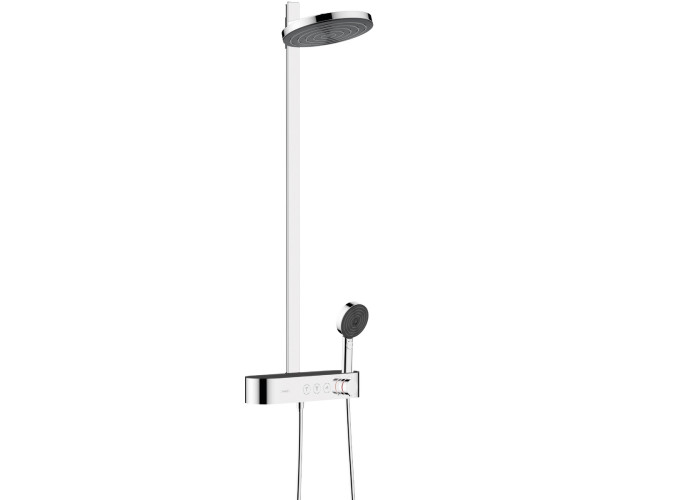 24240000 HG Pulsify Showerpipe 260 Душова система (верхній душ, ручний душ, термостат, душова стійка, шланг), хром (1 сорт)