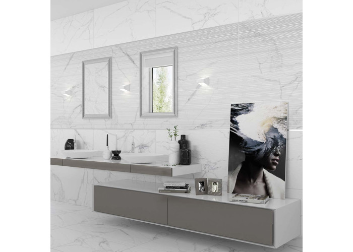 Керамограніт ALMERA CERAMICA-2 CARRARA LIGHT білий 120x60 см 384616