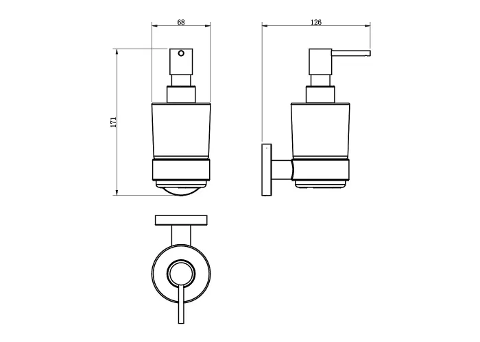 Диспенсер для рідкого мила DEVIT Flow сталь DFL21010801GM
