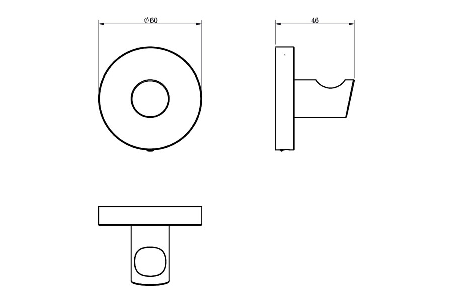 Гачок DEVIT Flow хром DFL21010202C