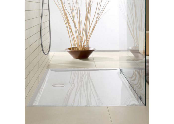 uDQ1490FFL2V-01  душовий піддон Stone White CeramicPlus, біла (1 сорт)