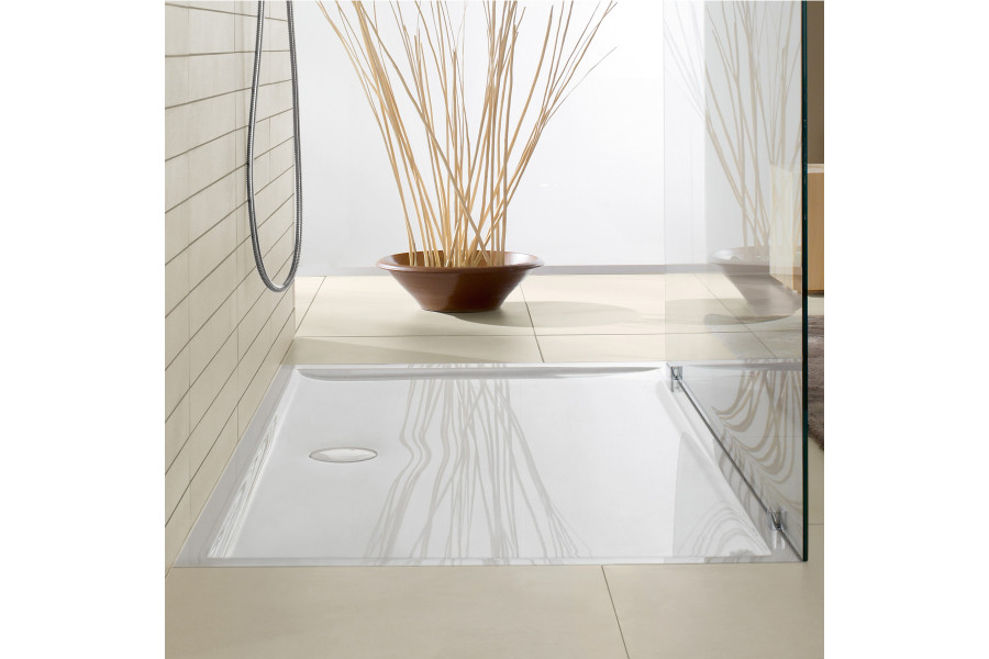 uDQ1490FFL2V-01  душовий піддон Stone White CeramicPlus, біла (1 сорт)