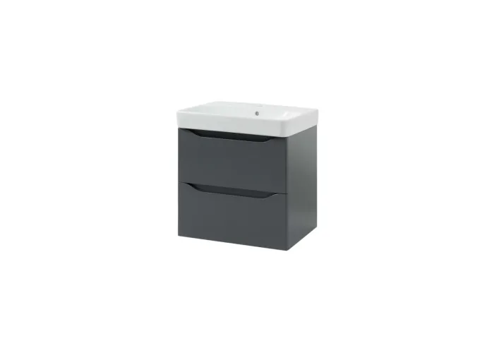 Шафка з умивальником 60 Smile Square Grey matt SM-60 ПС+500.229.01.1 Air-Line