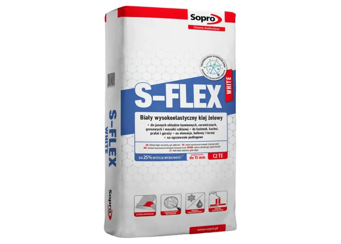 Клей для плитки Sopro S-Flex white 202 (22,5 кг)