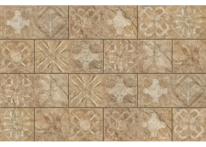 Плитка фасадна Torstone Brown Decor 148x300x9 Cerrad