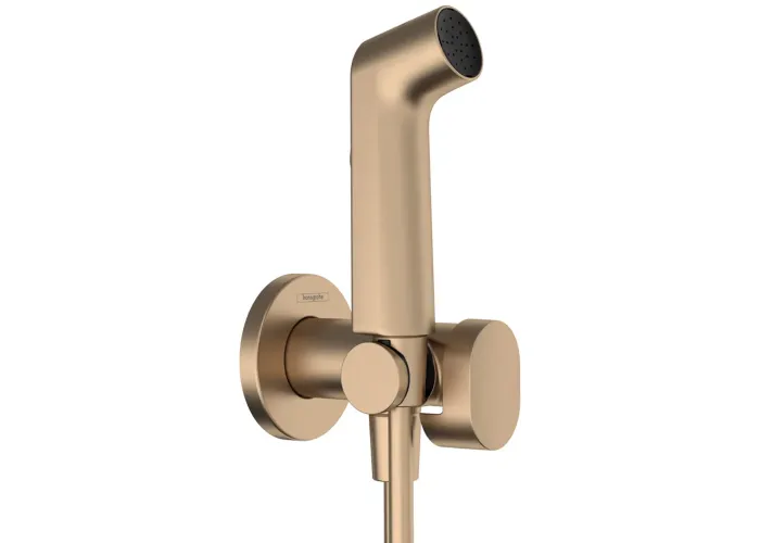 HG Зовнішня частина гігієнічного душу EcoSmart 1 jet на змішану воду, brushed bronze Hansgrohe Bidette S бронза 29232140