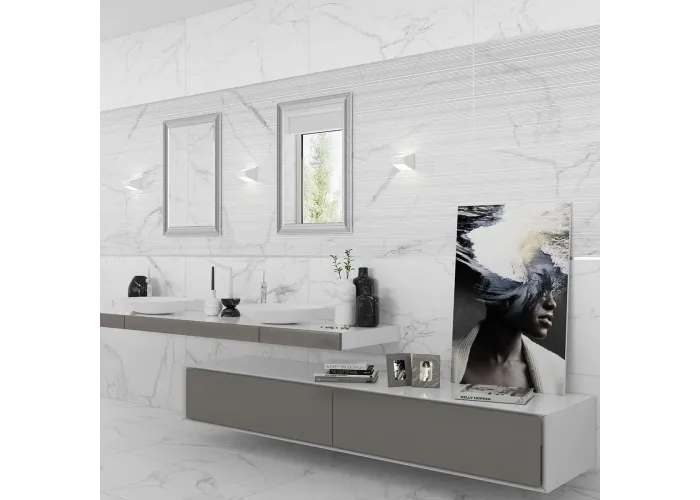 Керамограніт ALMERA CERAMICA-2 Carrara Mat білий 120x60 см 356144