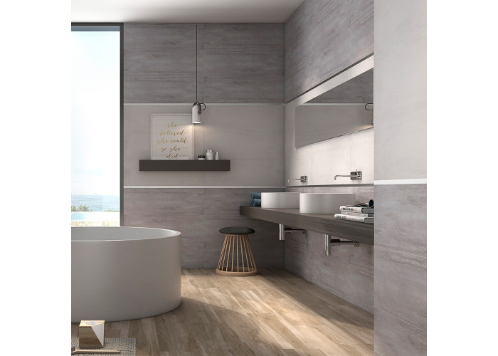 Плитка GEOTILES Inox сірий 90x30 см 546380