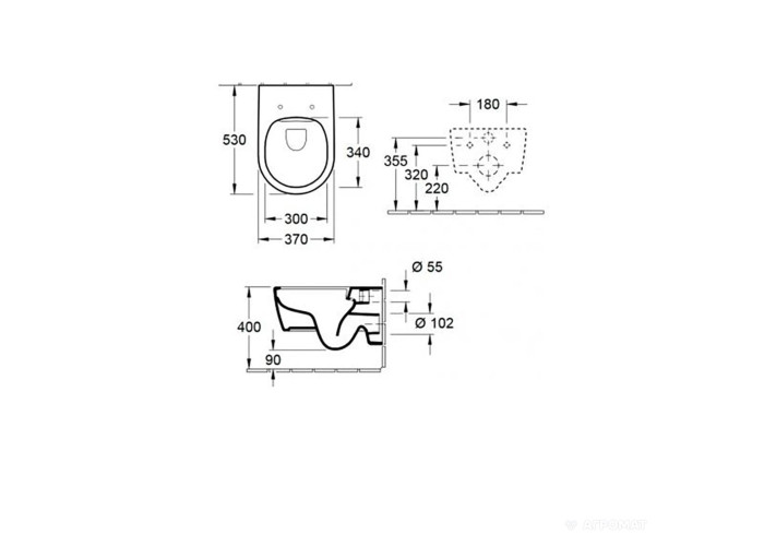 5656RS01 AVENTO Унітаз підвісний DirectFlush з кришкою QuickRelease/SoftClosing, White Alpin (1 сорт)