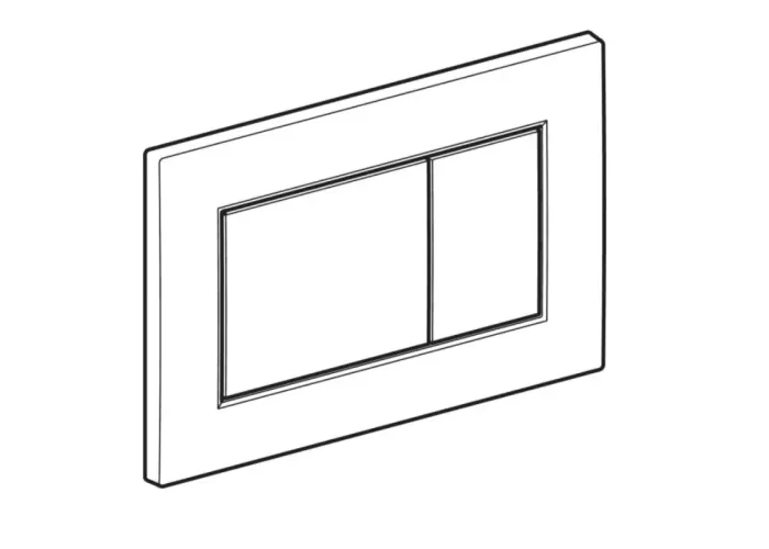Sigma01 square Клавіша змиву, подвійний змив, білий глянець Geberit 115.660.11.1