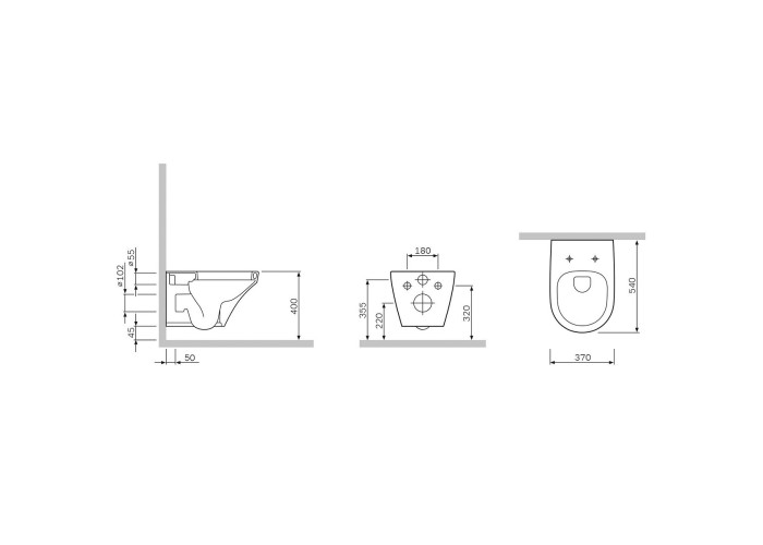 C501700WH  Inspire Унітаз підвісний FlashClean (1 сорт)