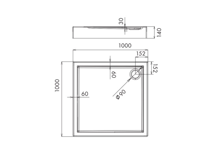 STR1010 FRAME Піддон 100*100 (1 сорт)