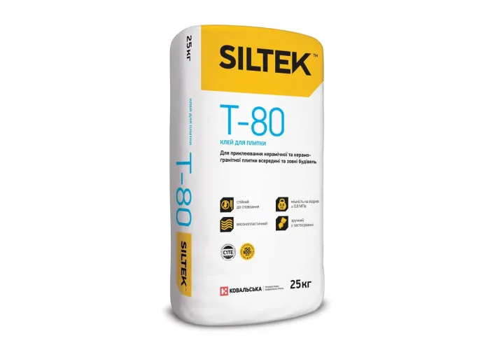 Клей для плитки Siltek T-80 (25 кг)