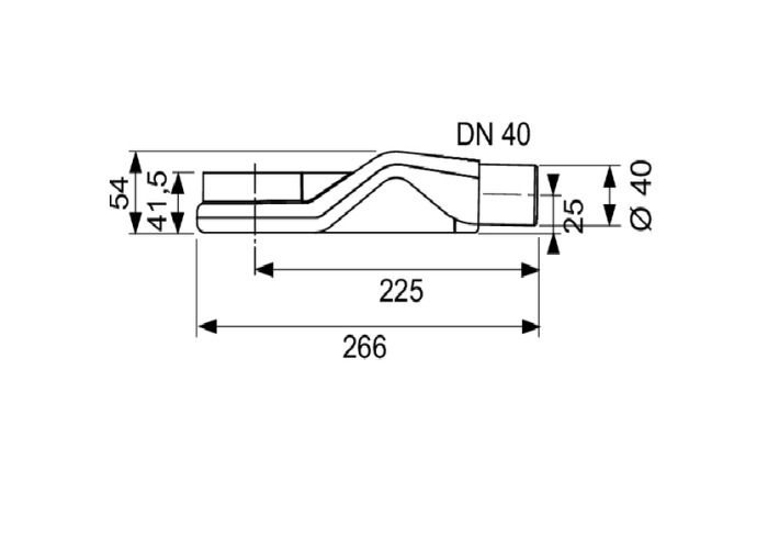 650004 TECEdrainline Сифон плаский DN 40, 0,5 л/с (1 сорт)