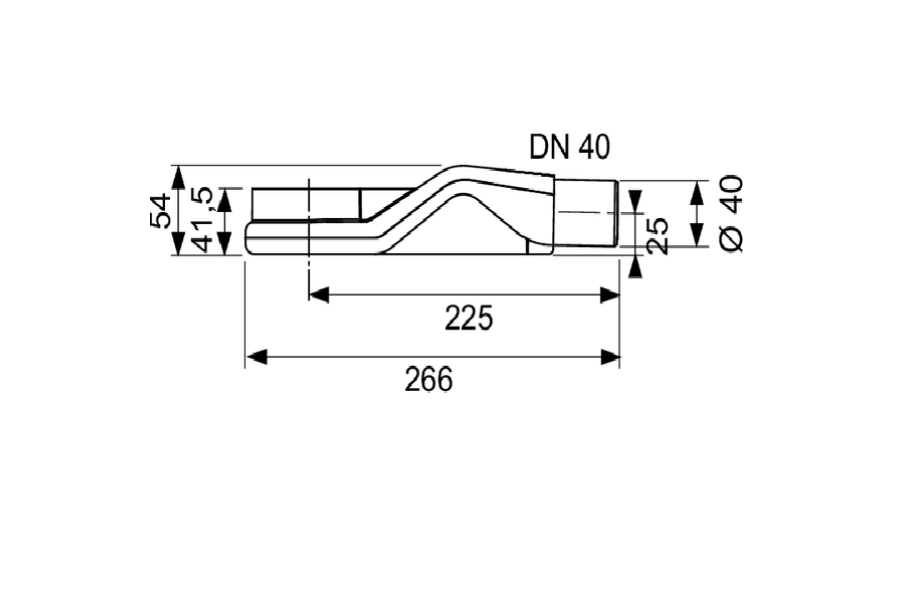 650004 TECEdrainline Сифон плаский DN 40, 0,5 л/с (1 сорт)