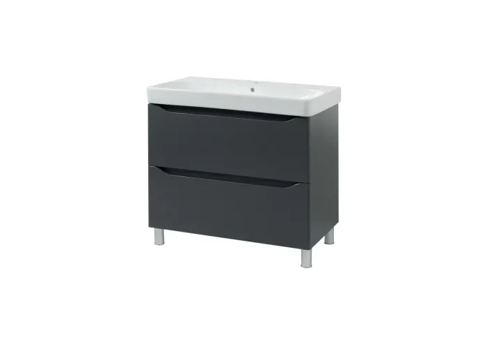 Шафка з умивальником 75 Smile Square Grey matt SM-75 НС+500.249.01.1 Air-Line