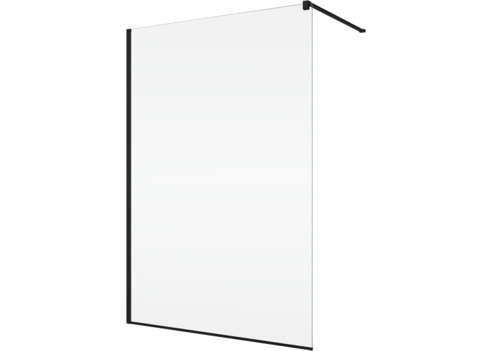 BlackLine WALK-IN EASY душова фіксована перегородка, скло прозоре, проф.чорний мат Ronal STR4P1200607