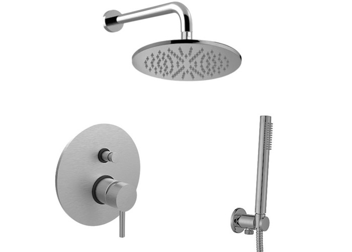 KITLIG015ST  LIGHT Комплект душової системи, внутрішній монтаж, нержавіюча сталь (1 сорт)