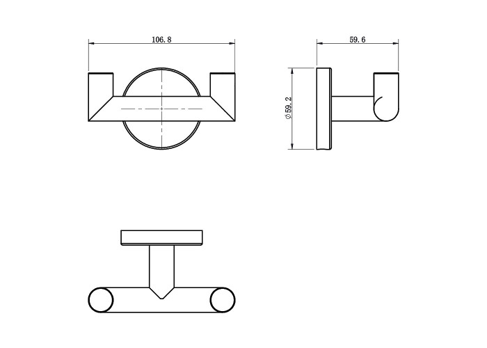 Гачок DEVIT Flow хром DFL61002205C