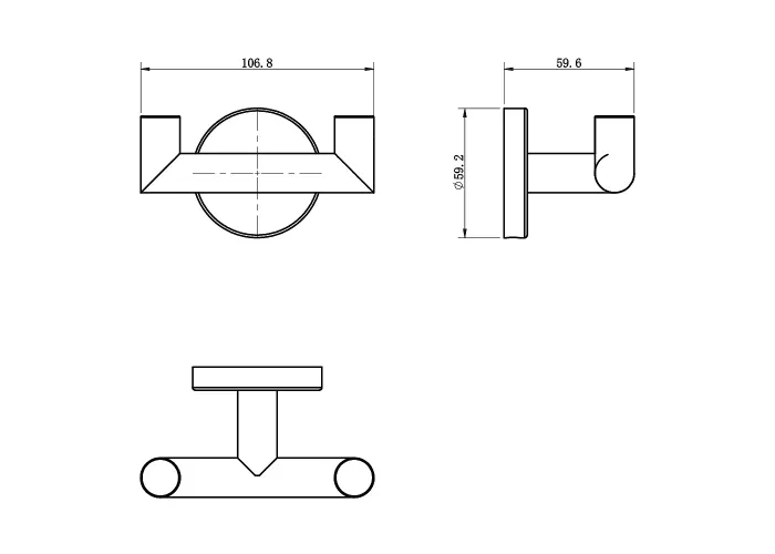 Гачок DEVIT Flow хром DFL61002205C