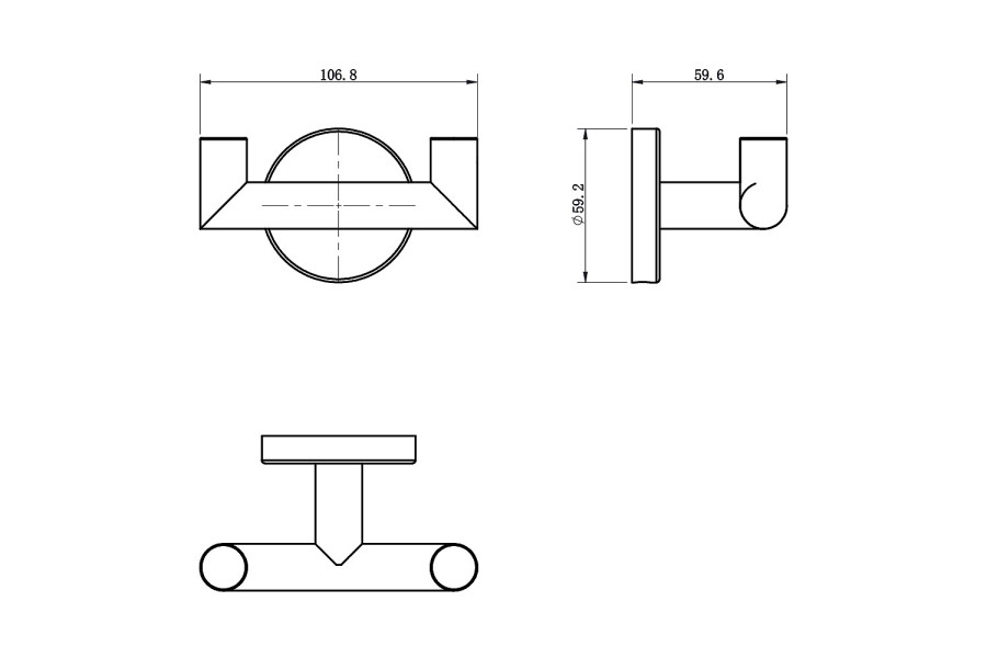 Гачок DEVIT Flow хром DFL61002205C